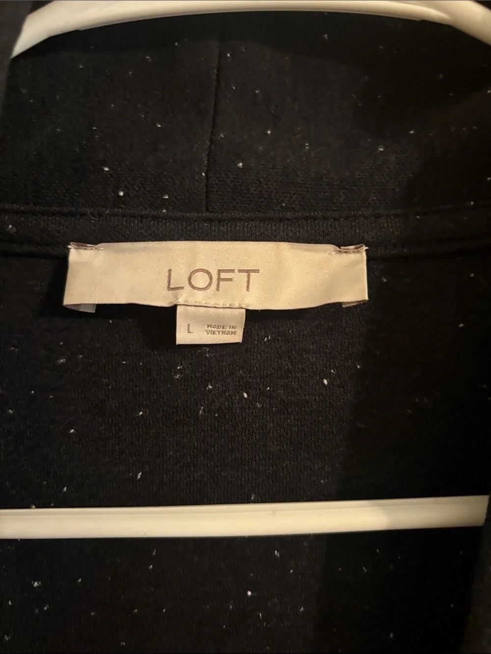 Loft open Front Black Speckled Cardigan